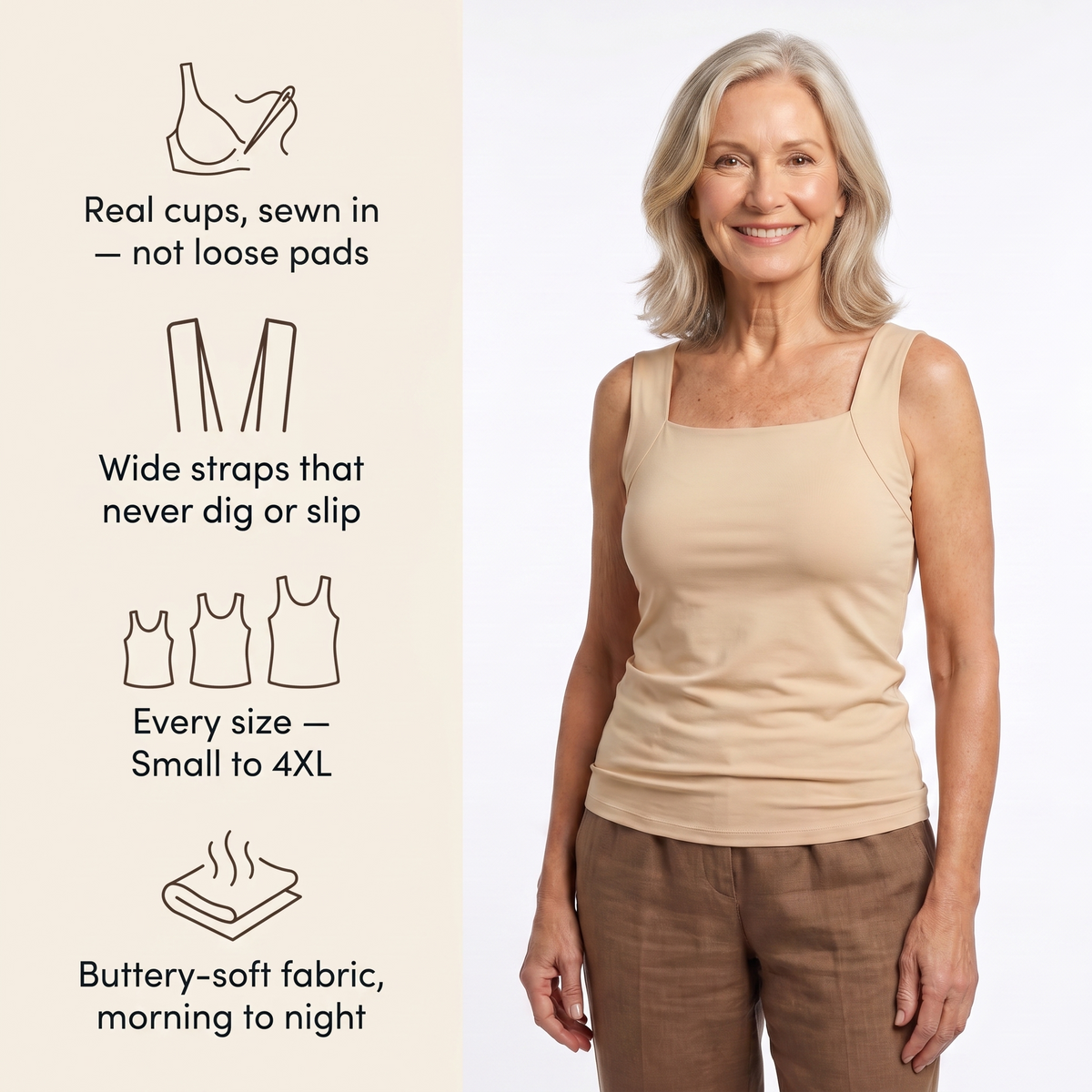 Avulea's Built In Comfort Bra Tanktop